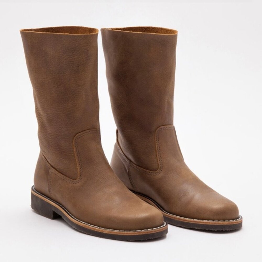 🇨🇦 Roots Tribe Leather Roll Over Boots Made In Canada